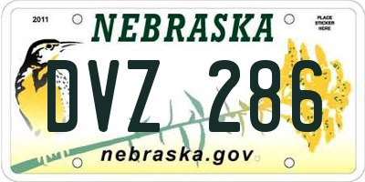 NE license plate DVZ286