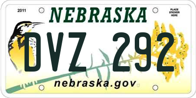 NE license plate DVZ292