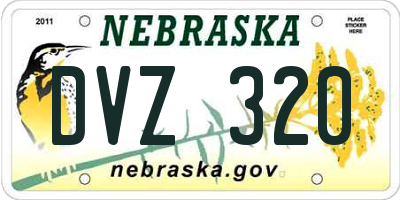 NE license plate DVZ320
