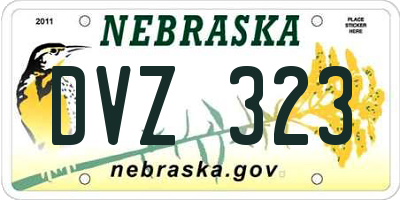 NE license plate DVZ323