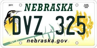 NE license plate DVZ325