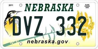 NE license plate DVZ332