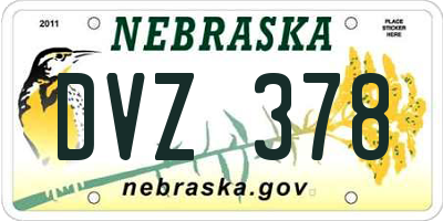 NE license plate DVZ378