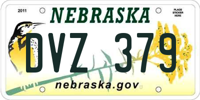 NE license plate DVZ379