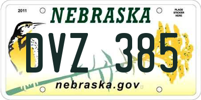 NE license plate DVZ385