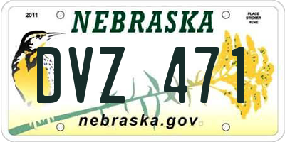 NE license plate DVZ471