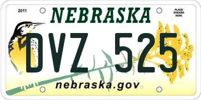 NE license plate DVZ525