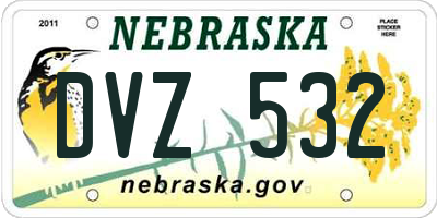NE license plate DVZ532
