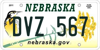 NE license plate DVZ567