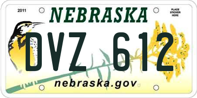 NE license plate DVZ612