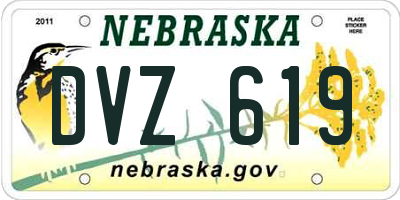 NE license plate DVZ619