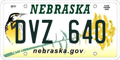 NE license plate DVZ640