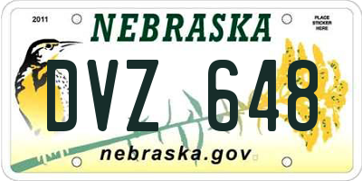 NE license plate DVZ648