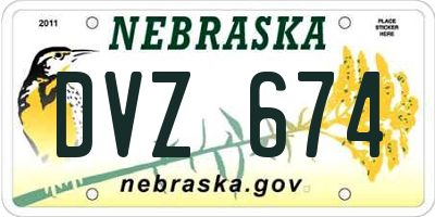 NE license plate DVZ674