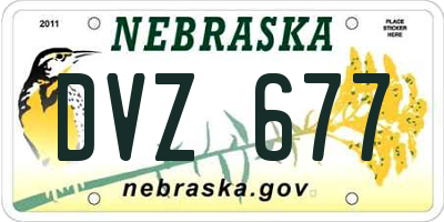 NE license plate DVZ677