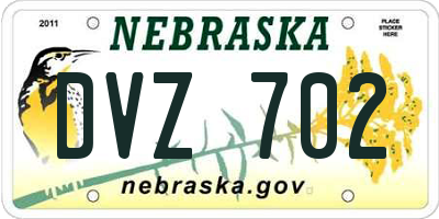 NE license plate DVZ702