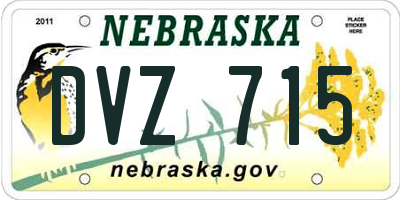 NE license plate DVZ715