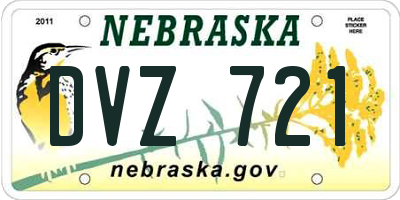 NE license plate DVZ721