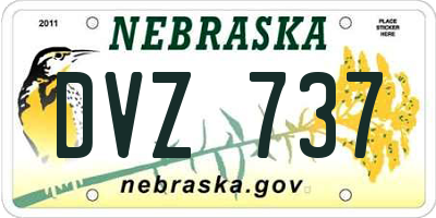 NE license plate DVZ737