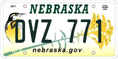NE license plate DVZ771