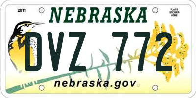 NE license plate DVZ772