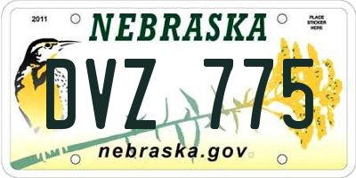 NE license plate DVZ775