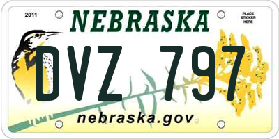 NE license plate DVZ797