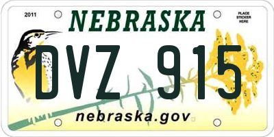 NE license plate DVZ915