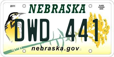 NE license plate DWD441