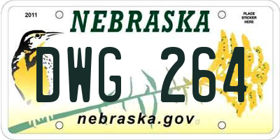 NE license plate DWG264