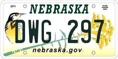 NE license plate DWG297