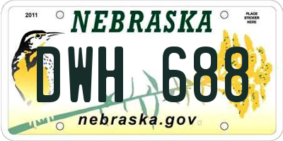 NE license plate DWH688