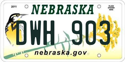 NE license plate DWH903