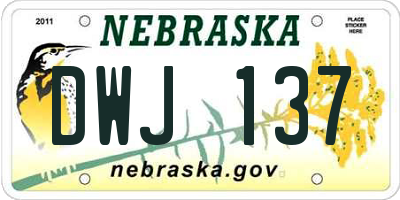 NE license plate DWJ137