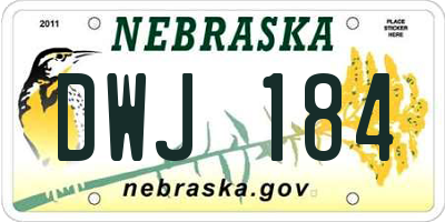 NE license plate DWJ184