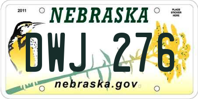 NE license plate DWJ276