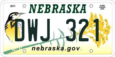 NE license plate DWJ321