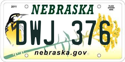 NE license plate DWJ376