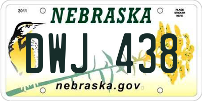 NE license plate DWJ438