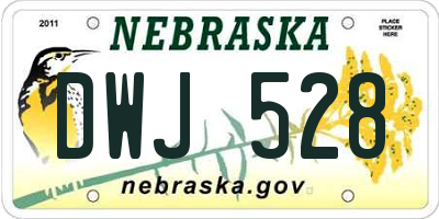NE license plate DWJ528