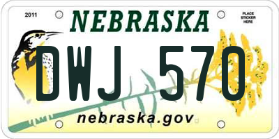 NE license plate DWJ570