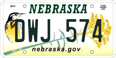 NE license plate DWJ574