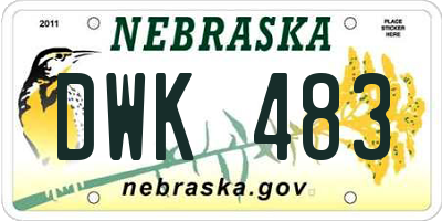 NE license plate DWK483