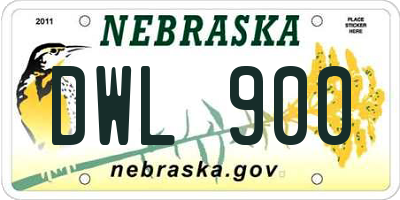 NE license plate DWL900