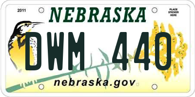 NE license plate DWM440