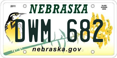 NE license plate DWM682