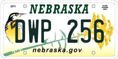 NE license plate DWP256
