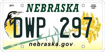 NE license plate DWP297