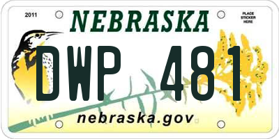 NE license plate DWP481
