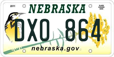 NE license plate DXO864